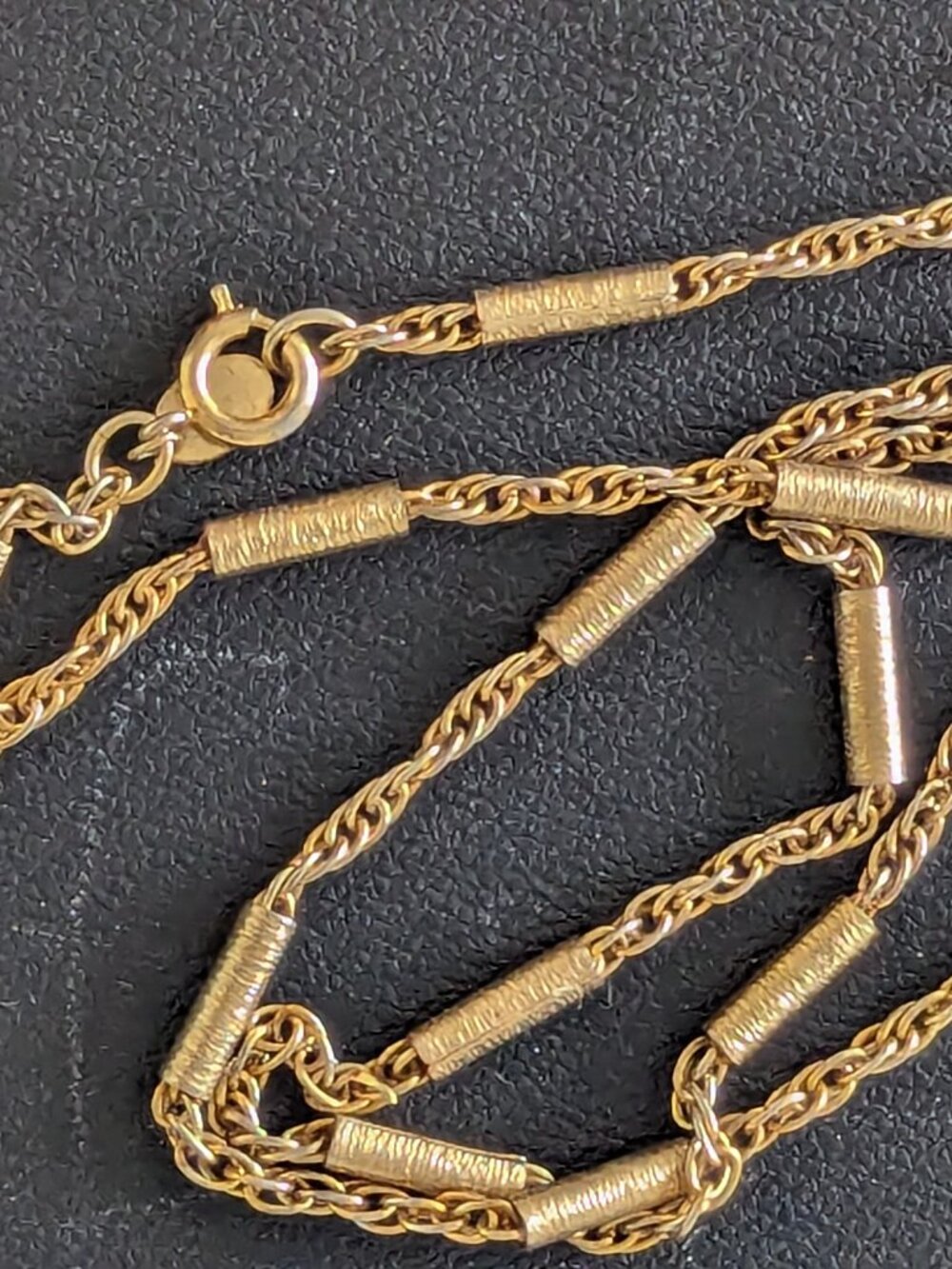 Park Lane Gold tone fashion jewelry necklace chain with cylinder bar links